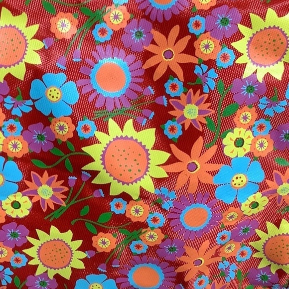 Falls Creek NEW - colorful bold vibrant sturdy nylon shopping buddy w/ pouches - Picture 4 of 6